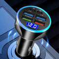 66-250W PD Car Charger QC3.0 Fast Charge One to Six Car