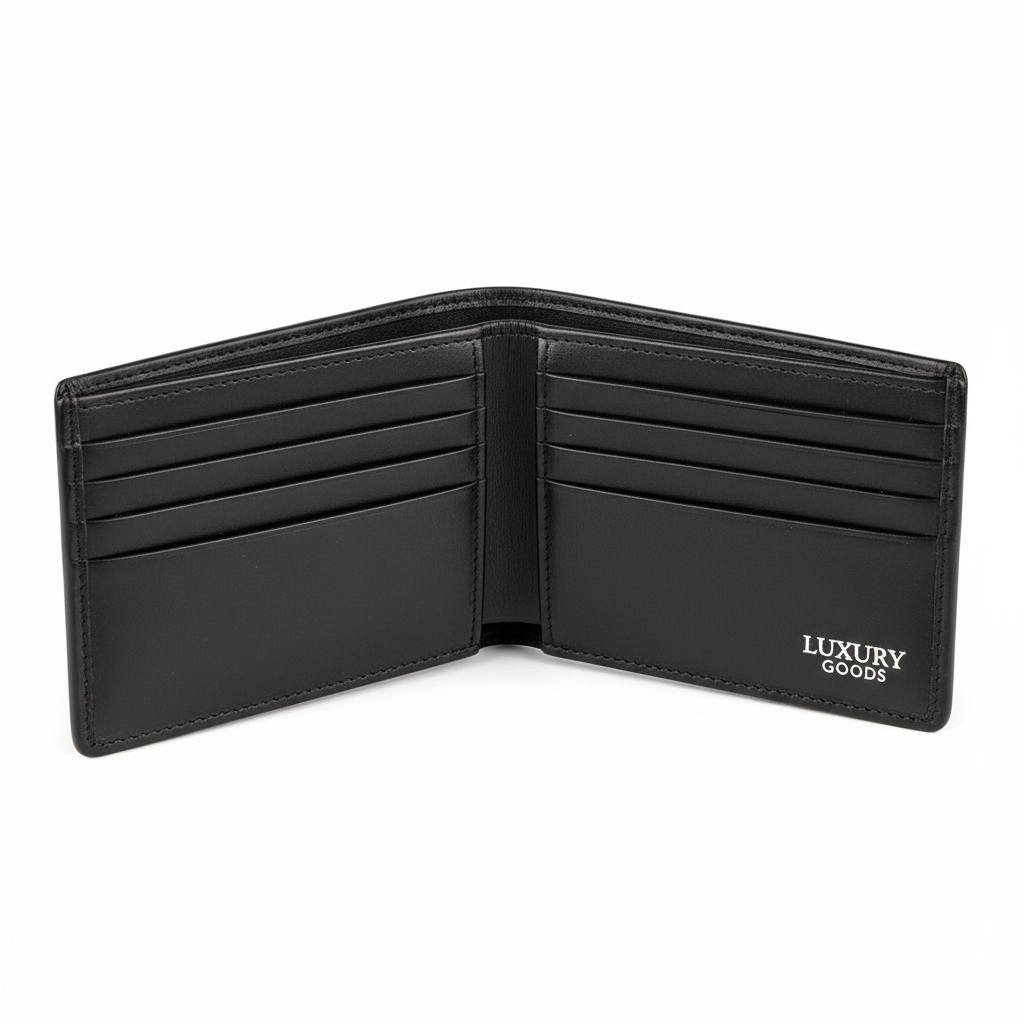 Premium Leather Wallet - Open View