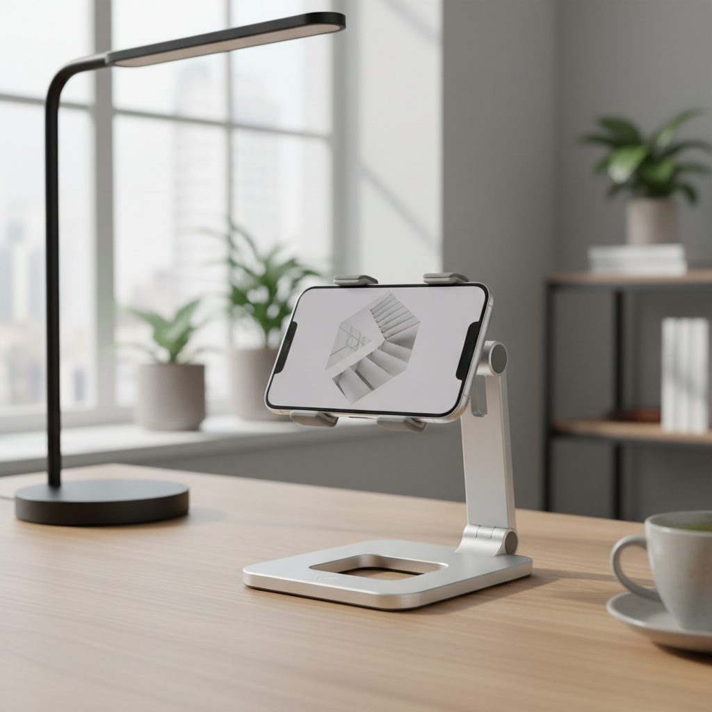 Phone stand on desk