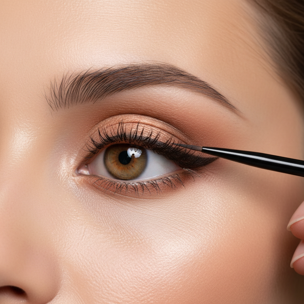 Eyeliner Application Look
