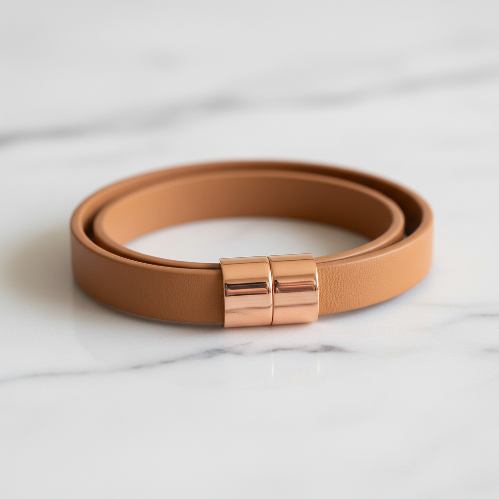 Minimalist rose gold clasp bracelet