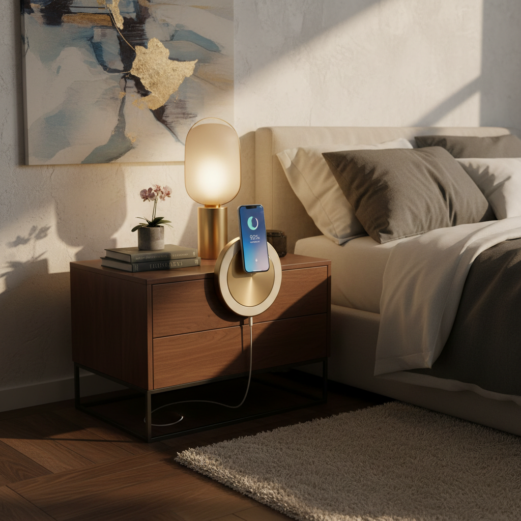 Magnetic Wireless Charger bedroom lifestyle