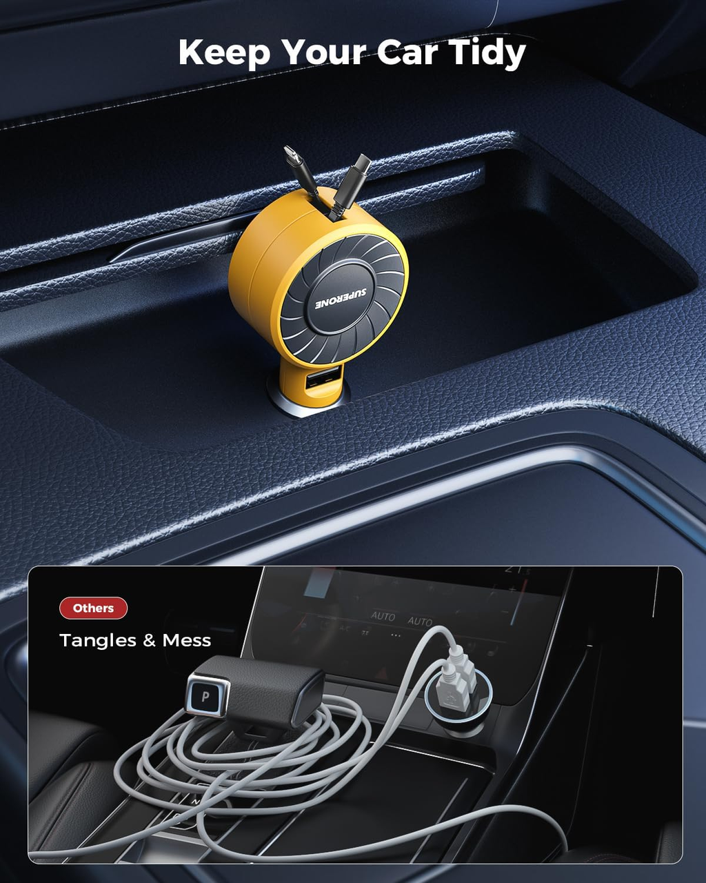 Car charger ports and features