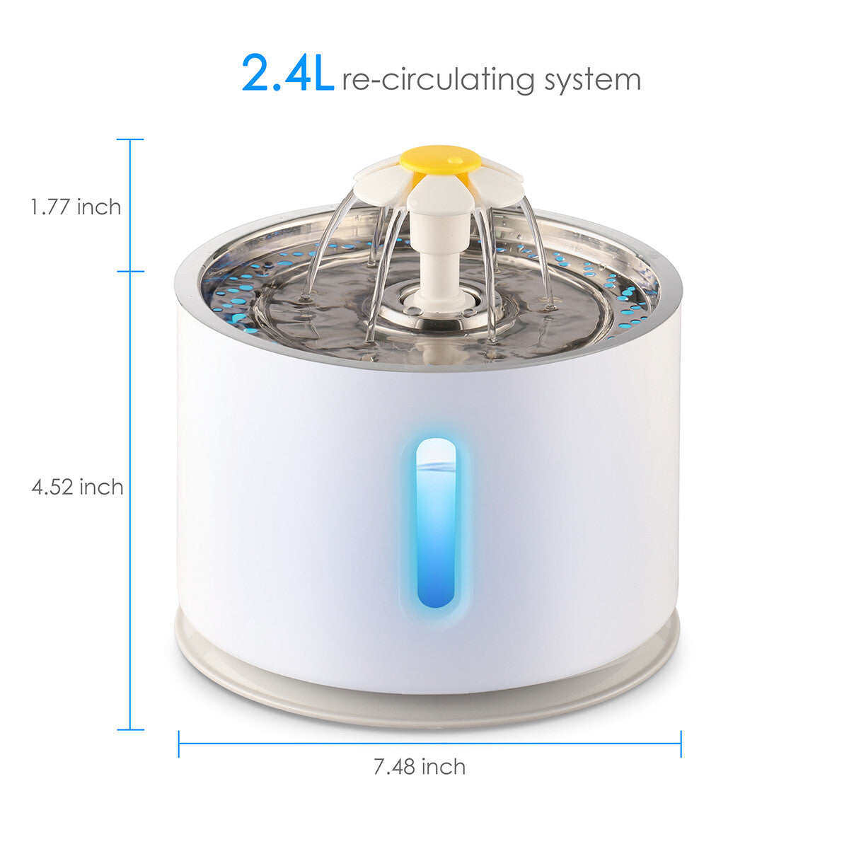 Cat water fountain 2.4L capacity